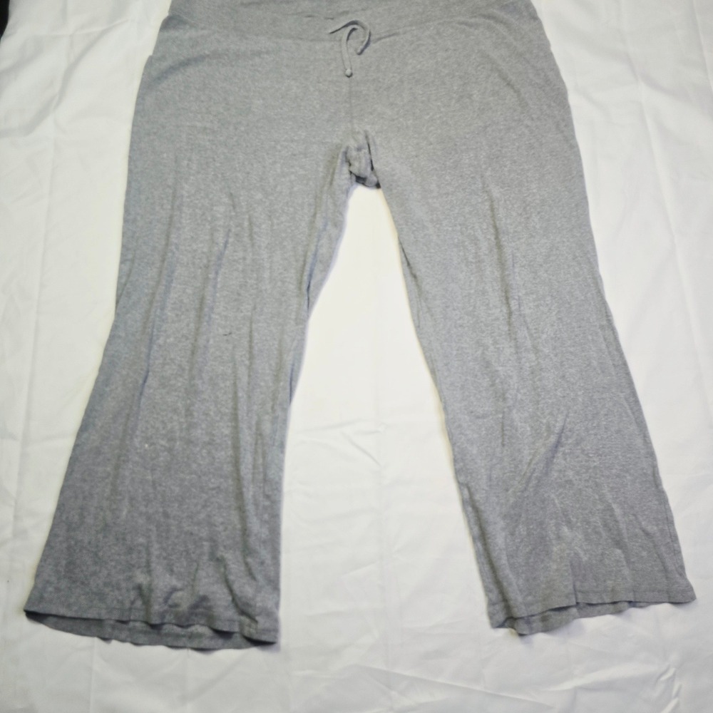 Old Navy Women's XXL Lounge Pants Gray Drawstring Wide Leg Jersey Knit Q39 - Picture 4 of 12